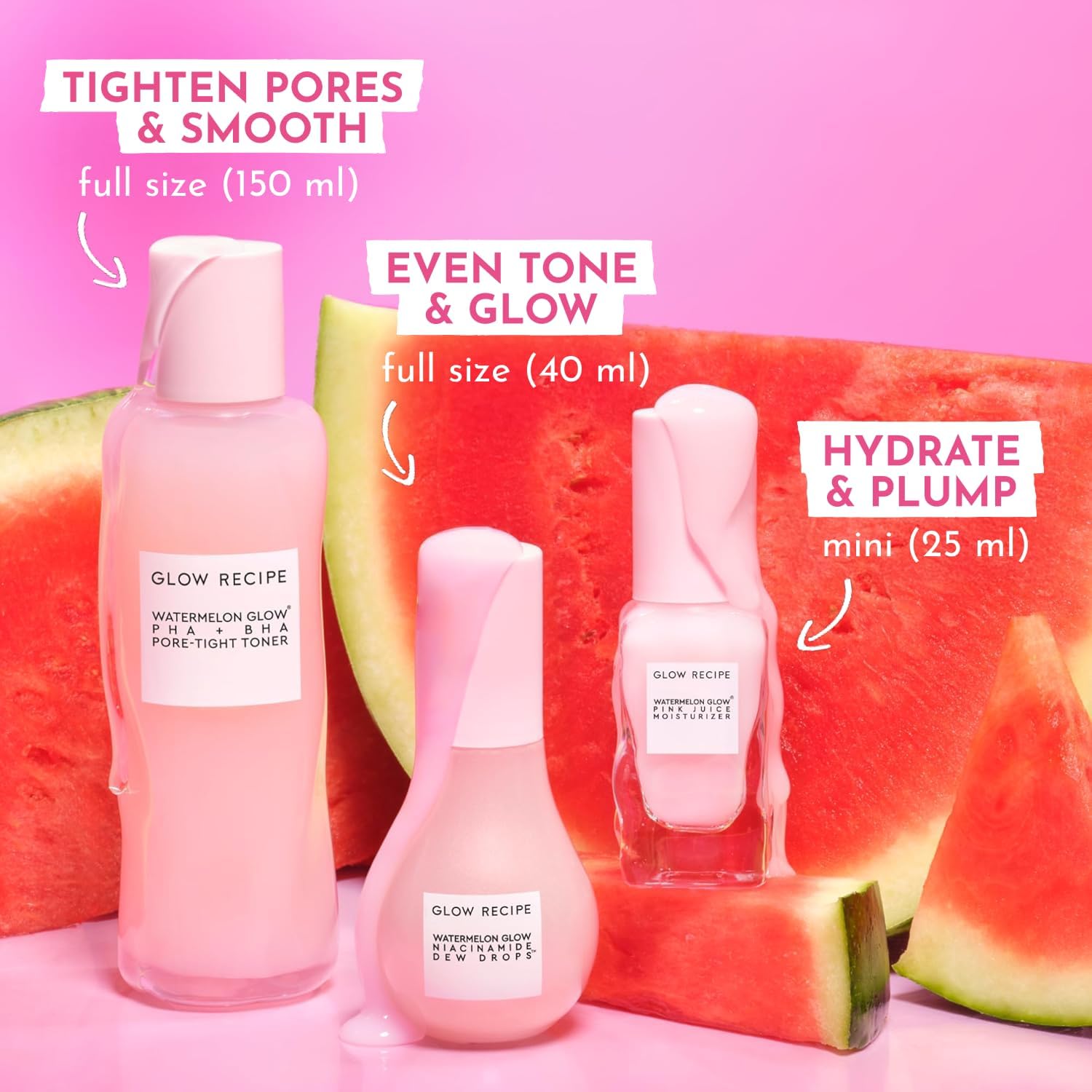 스킨케어 글로우 레시피 수박 나이아신아마이드 듀 히알루 - Luxury Skincare Kit 리뷰 및 가격